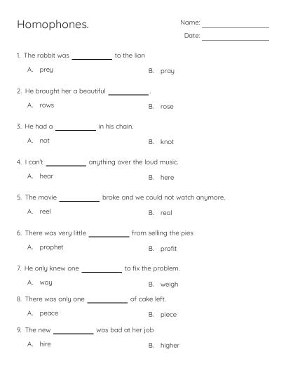 This And That Worksheet