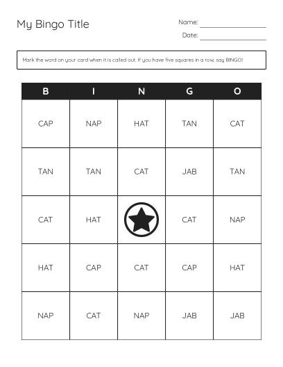 Compound Words Bingo Cards - Free Printable | BrightSprout