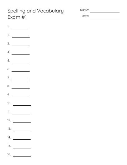 Spelling Test Crossword Puzzle - Free Printable | BrightSprout