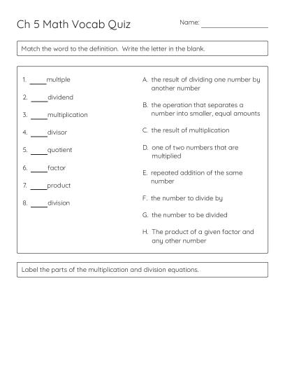 Math Vocabulary Crossword Puzzle - Free Printable | BrightSprout