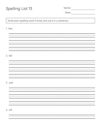 Vocabulary Matching Test - Free Printable | BrightSprout