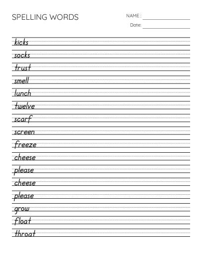 Grade 4 Spelling Unit 1 Week 5 Word Search - Free Printable | BrightSprout