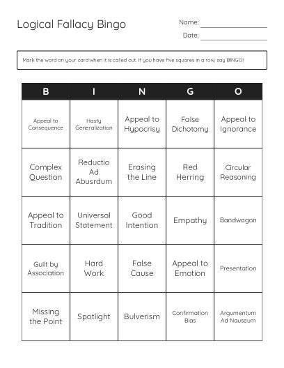 Free Printable High School English / Language Arts Bingo Cards ...