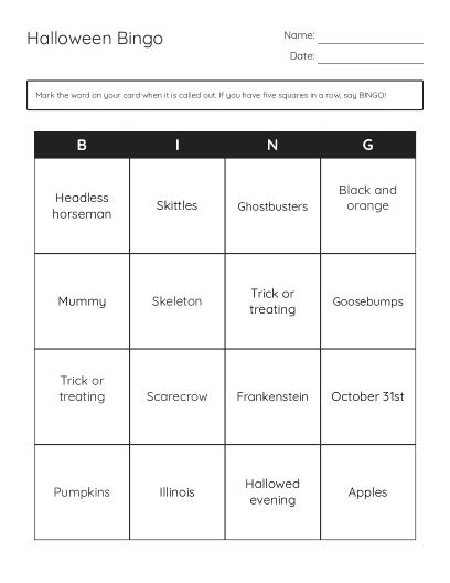 Halloween October Crossword Puzzle - Free Printable | BrightSprout